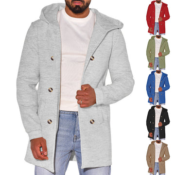 Versatile Wool Coat Mens Trench Coat