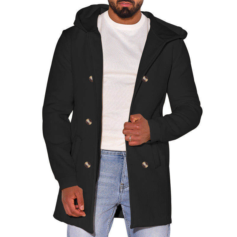 Versatile Wool Coat Mens Trench Coat