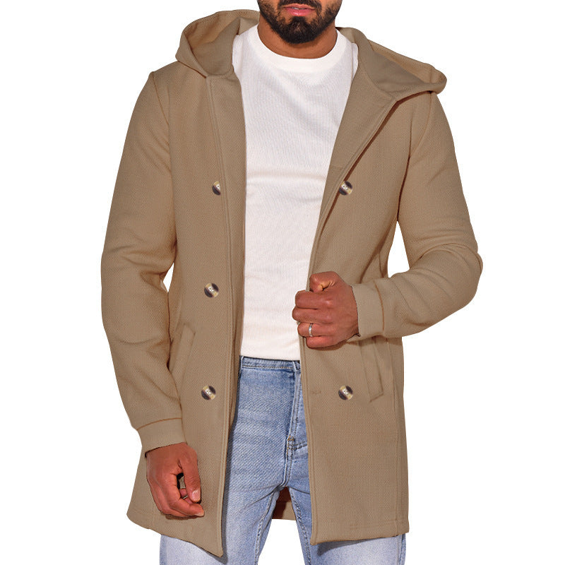 Versatile Wool Coat Mens Trench Coat