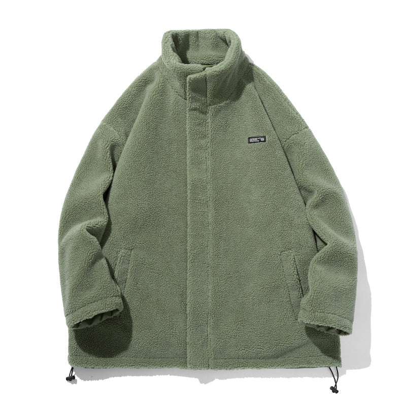 Mens Reversible Lambswool Coat With A Literary And Artistic Vibe