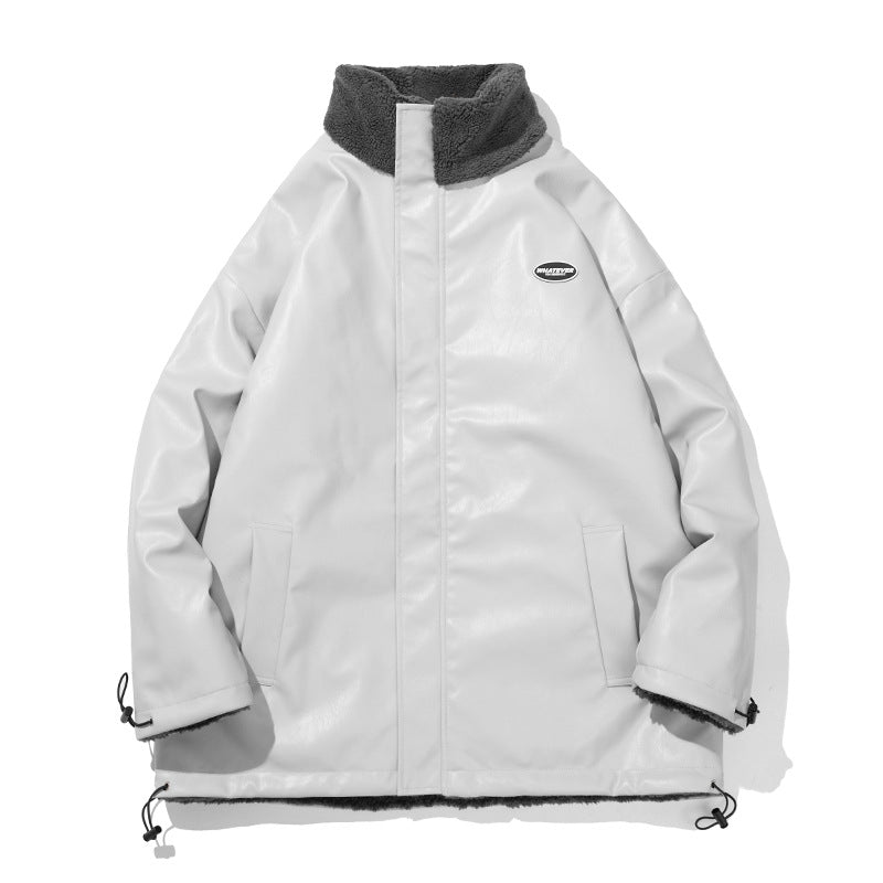 Mens Reversible Lambswool Coat With A Literary And Artistic Vibe