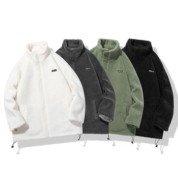 Mens Reversible Lambswool Coat With A Literary And Artistic Vibe